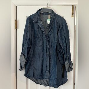 Tunic denim shirt